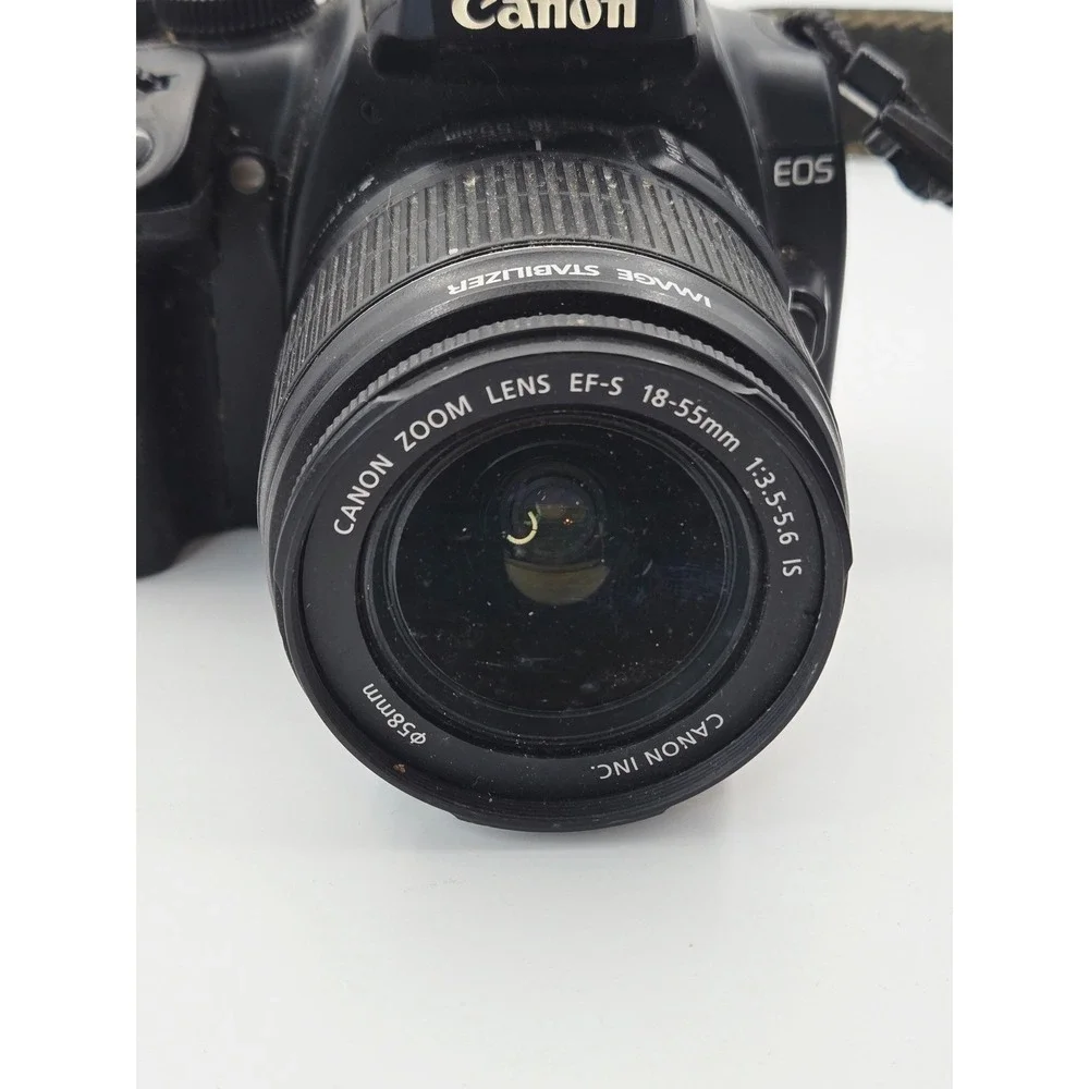 Canon EOS Digital Rebel XTi DSLR Camera Black w 18-55mm IS Lens- 50mm Lens WORKS